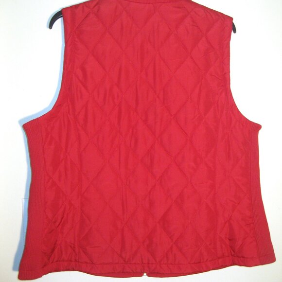 CJ BANKS red quilted zip up vest size 1X NEW Tagged $54.95 - Picture 5 of 5